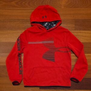 Under Armour Boys Red Hoodie Size L